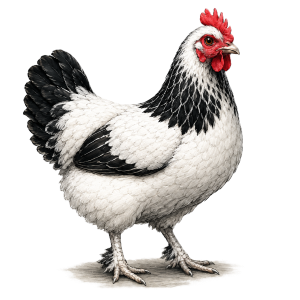Hühner und Vögel